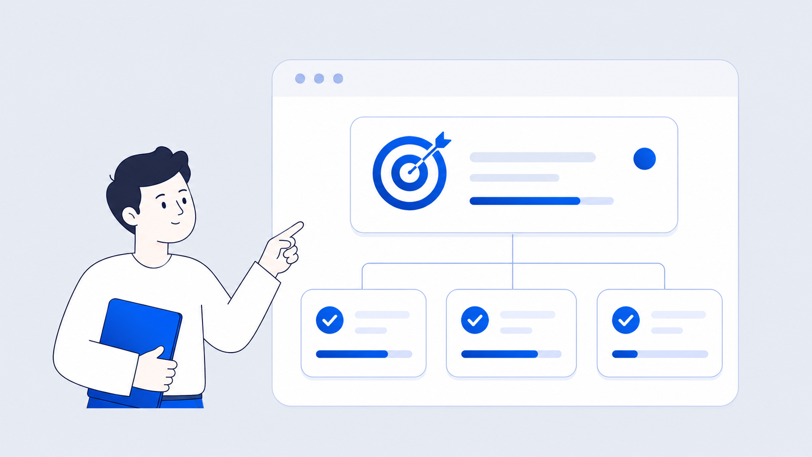 Ilustrasi OKR management Sprintime