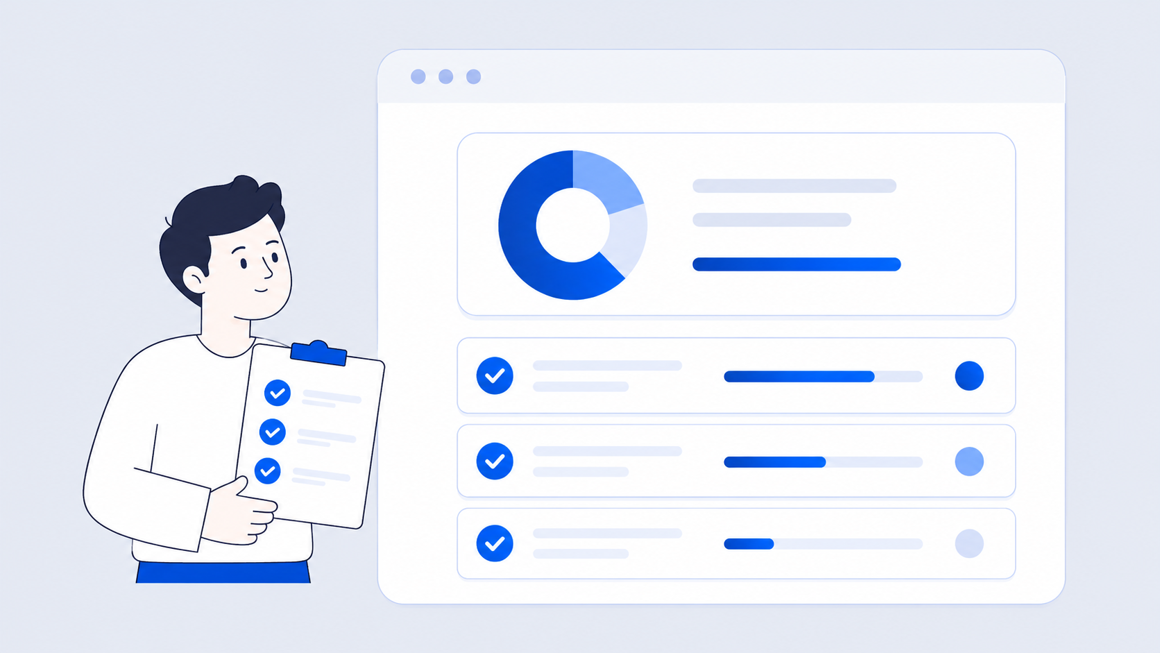 Ilustrasi task dan progress tracking Sprintime